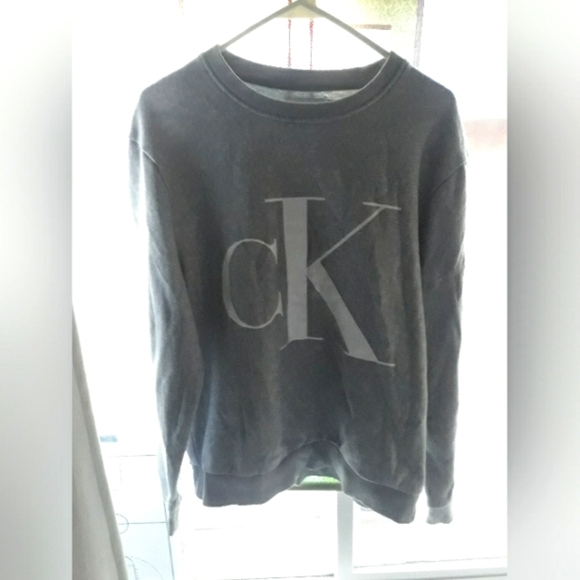 Calvin Klein Mens Gray Heather Long Sleeve - Picture 1 of 4